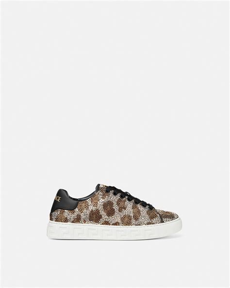 versace sneakers leopard|Leopard Greca Sneakers Animalier .